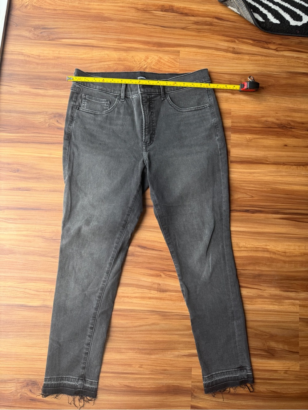 Express Women’s Charcoal Gray/black High-Rise Jeans